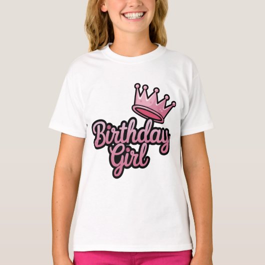 誕生日ガールサイン Tシャツ (正面)