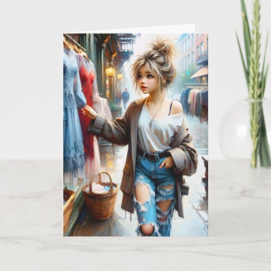 誕生日ガールショッピングインザビッグシティ カード (正面)