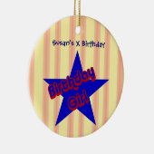 誕生日ガールスターキュートカスタマイズ可能オーナメント セラミックオーナメント (右)