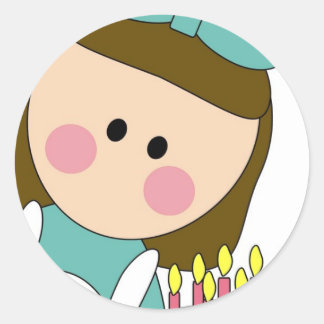 誕生日ガールステッカー ラウンドシール