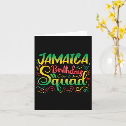 誕生日ガールズジャマイカスクワッドトリップ2025パーティーOutfi カード (黄色い花)