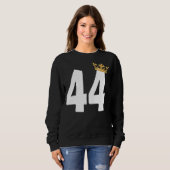 誕生日ガールズ44位パーティー44歳Bdayクラウン スウェットシャツ (正面フル)