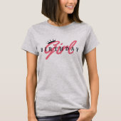 誕生日ガールタイポグラフィ&クラウン、シンプルモダン、 Tシャツ (正面)