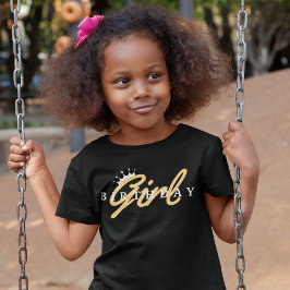 誕生日ガールタイポグラフィ&クラウン、シンプルモダン、 Tシャツ