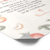 誕生日ガールタイムカプセルのための甘い桃のアドバイス ポスター (角)