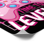 誕生日ガールタイムレベルアップビデオゲーム誕生日 ポスター (角)