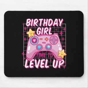 誕生日ガールタイムレベルアップビデオゲーム誕生日 マウスパッド