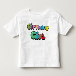 誕生日ガールトドラーTシャツ トドラーTシャツ