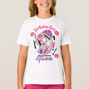 誕生日ガールナイン9 スパ化粧 Tシャツ