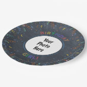 誕生日ガールハッピーバースデーシャルボード ペーパープレート (アングル)