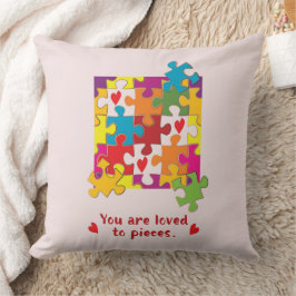 誕生日ガールパズルラブトゥピース クッション