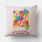 誕生日ガールパズルラブトゥピース クッション (正面)
