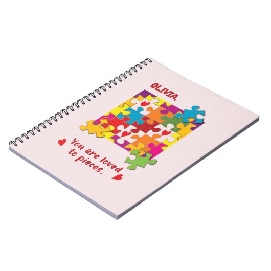 誕生日ガールパズルラブトゥピース ノートブック (左側)
