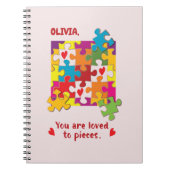 誕生日ガールパズルラブトゥピース ノートブック (正面)
