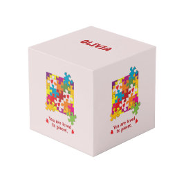 誕生日ガールパズルラブトゥピース フォトキューブ