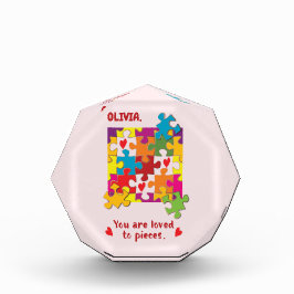 誕生日ガールパズルラブトゥピース フォトブロック