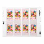 誕生日ガールパズルラブトゥピース ラベル (フルシート)