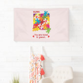 誕生日ガールパズルラブトゥピース 横断幕 (インサイチュ)