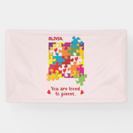 誕生日ガールパズルラブトゥピース 横断幕