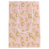 誕生日ガールパターン ミディアムペーパーバッグ (裏面)