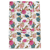 誕生日ガールパターン ミディアムペーパーバッグ (正面)