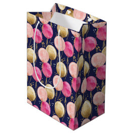 誕生日ガールパターン ミディアムペーパーバッグ