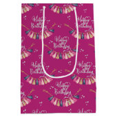 誕生日ガールパターン ミディアムペーパーバッグ (裏面)