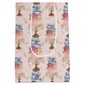 誕生日ガールパターン ミディアムペーパーバッグ (裏面)