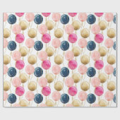 誕生日ガールパターン ラッピングペーパー (フラット)