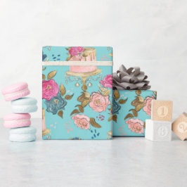 誕生日ガールパターン ラッピングペーパー