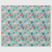 誕生日ガールパターン ラッピングペーパー (フラット)
