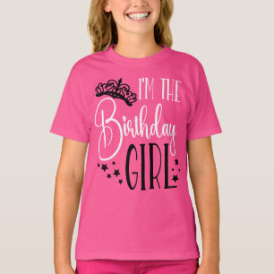 誕生日ガールパーソナライズされた誕生日分隊マッチング Tシャツ