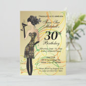 誕生日ガールパーティーお祝い 招待状 (スタンド正面)