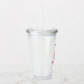 誕生日ガールパーティーフェイスピンクカッコいいパープルユニコーン アクリルタンブラー (右)