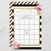 誕生日ガールビンゴゲーム (正面/裏面)