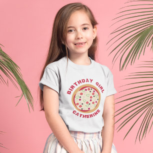 誕生日ガールピザパーティー名 Tシャツ