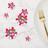 誕生日ガールピンクの渦巻き旋回とバルーン コンフェッティ (グループ)