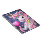 誕生日ガールピンクベビーユニコーン ノートブック (右側)