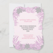 誕生日ガールピンクベビー象 招待状 (裏面)