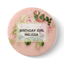 誕生日ガールピンク&ホワイトローズフローラブーケ