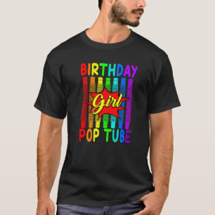 誕生日ガールフィジェット玩具ポップ・アートのチューブ Tシャツ