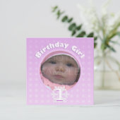 誕生日ガールフォトフォトウィンターオネダーランド招待状 招待状 (スタンド正面)