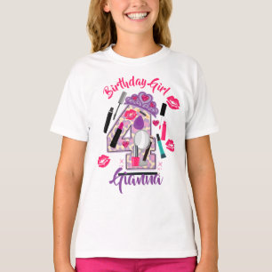 誕生日ガールフォー4 スパ化粧 Tシャツ