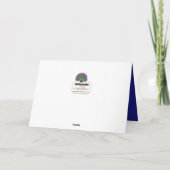 誕生日ガールフレンド美しカラフルい孔雀 カード (裏面)