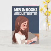誕生日ガールブックラバー男性の本の方が良い カード (黄色い花)