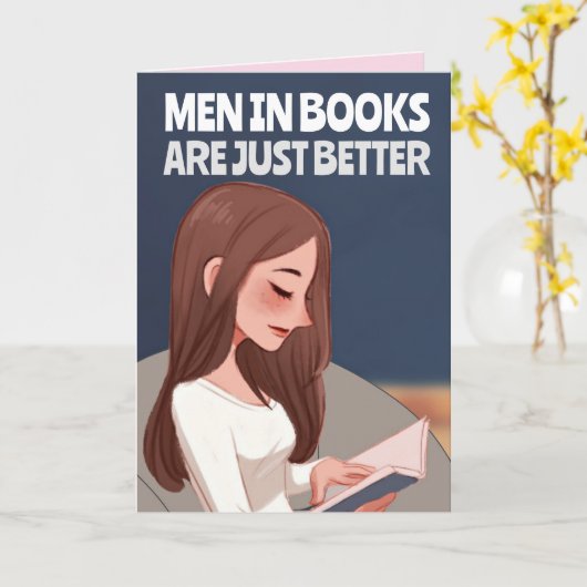 誕生日ガールブックラバー男性の本の方が良い カード (黄色い花)