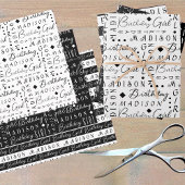 誕生日ガールブラックかわいい名前を追加パーソナライズされた ラッピングペーパーシート