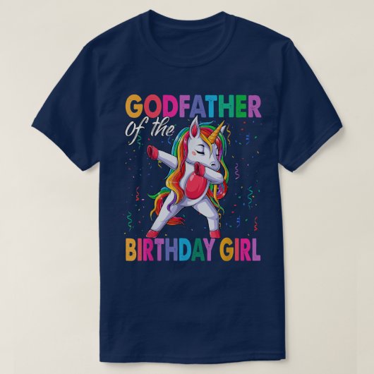 誕生日ガールプリンセスダビングユニコールの神父 Tシャツ (デザイン正面)