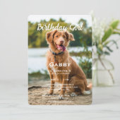 誕生日ガールペットフォトバースデーパーティー 招待状 (スタンド正面)
