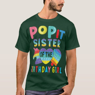 誕生日ガールポップ・アートのイユニコーン誕生日の姉妹 Tシャツ
